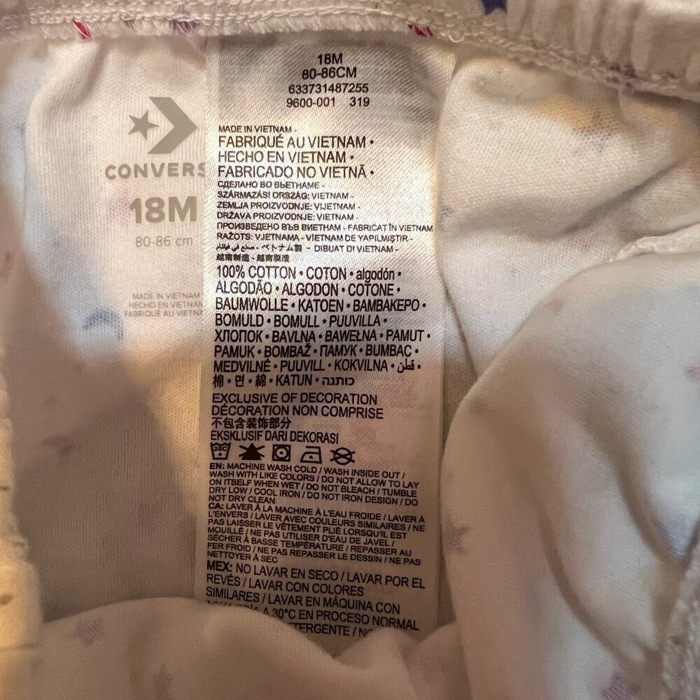 NWT Converse All Star Dress with Bloomers Size 18 Months - Picture 6 of 8